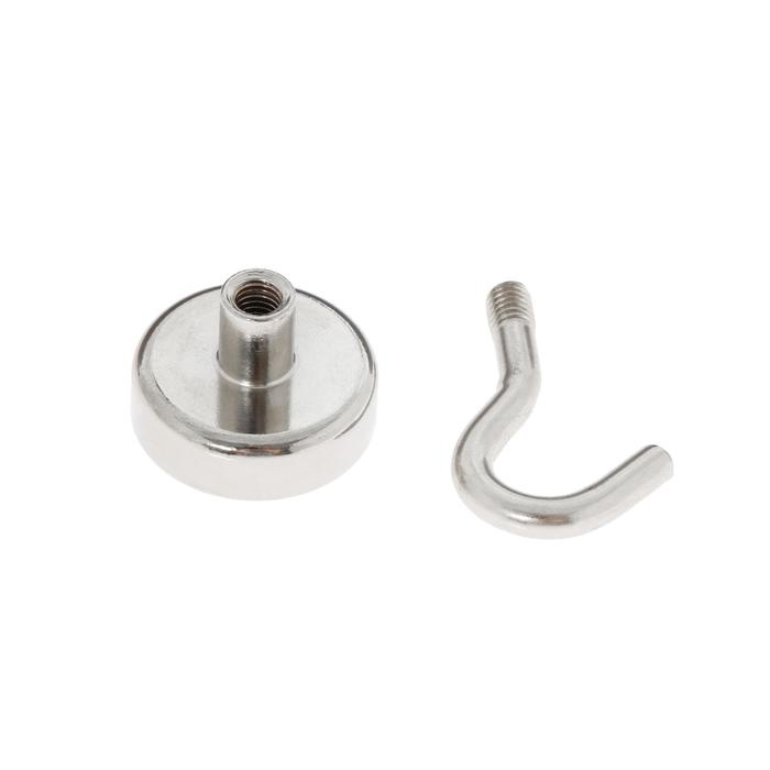 Магнит неодимовый Cartage с крючком для авто, d 25 мм, сцепление 10 кг