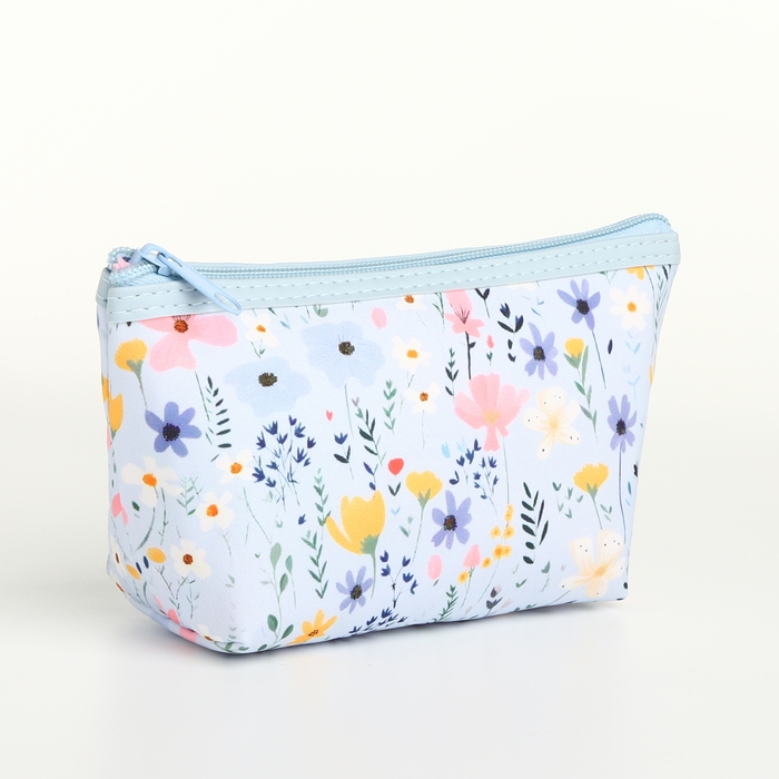 Набор косметичек 2 в 1 на молнии, цвет голубой Набор косметичек 2 в 1 на молнии, цвет голубой