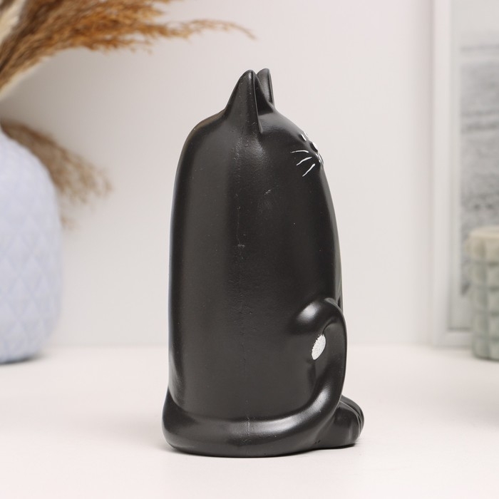 Копилка Копилка "Кот мурзик" черный, 15 см