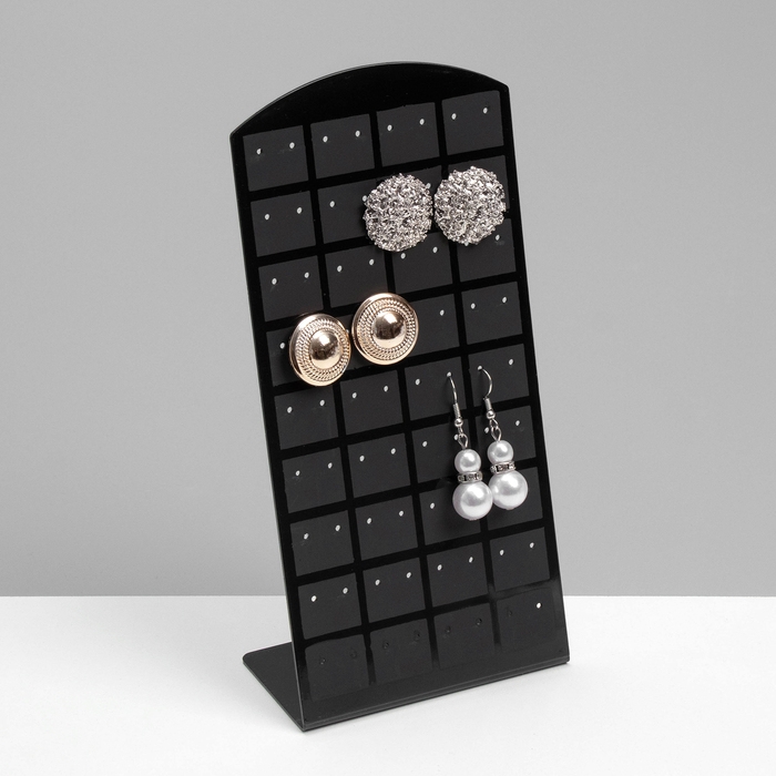 Подставка под серьги Queen fair, 36 пар, 9×4,5×19 см, цвет чёрный Подставка под серьги Queen fair, 36 пар, 9×4,5×19 см, цвет чёрный