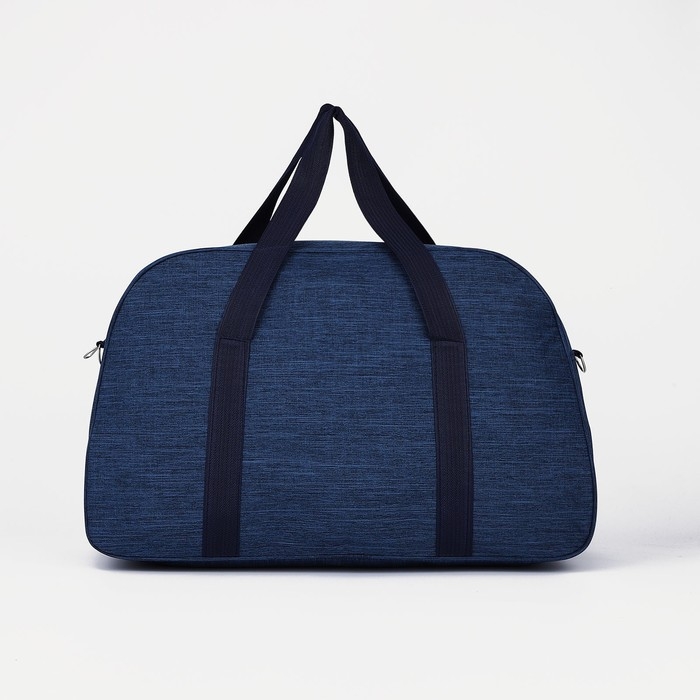 Сумка дорожная на молнии, наружный карман, длинный ремень, цвет синий Сумка дорожная на молнии, наружный карман, длинный ремень, цвет синий