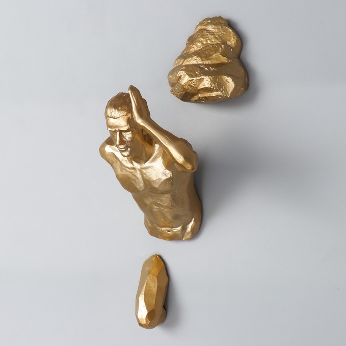 Сувенир полистоун  Сувенир полистоун "На встречу победе" левый, золото 26,7х17 см