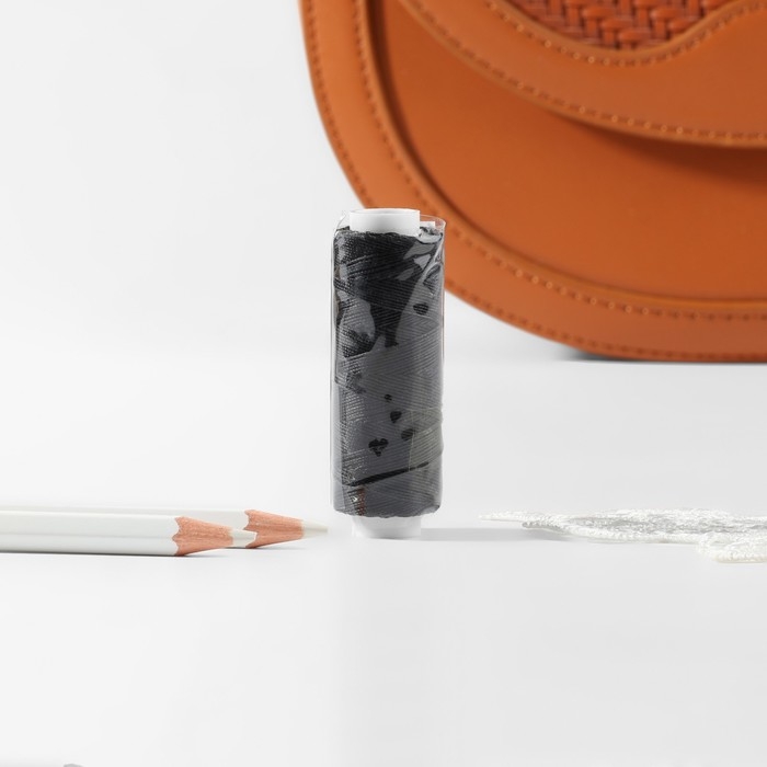 Нитки вощёные, круглые, 300D/3, 0,35 мм, 60 ± 2 м, цвет чёрный Нитки вощёные, круглые, 300D/3, 0,35 мм, 60 ± 2 м, цвет чёрный