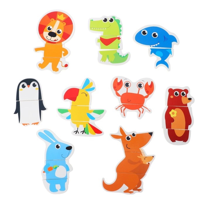 Развивающие магниты «Собери зверей» (набор 24 шт) Развивающие магниты «Собери зверей» (набор 24 шт)