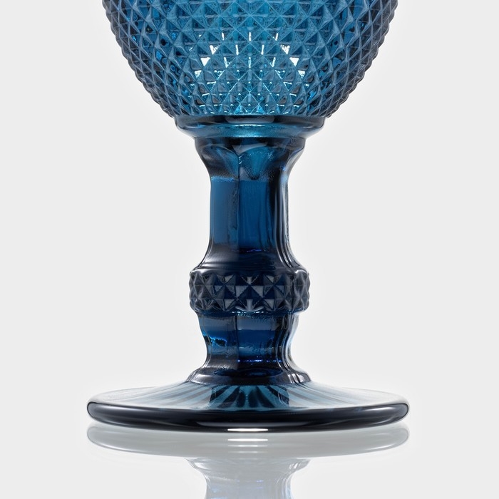 Набор бокалов из стекла Magistro «Вилеро», 280 мл, 6 шт, цвет синий Набор бокалов из стекла Magistro «Вилеро», 280 мл, 6 шт, цвет синий