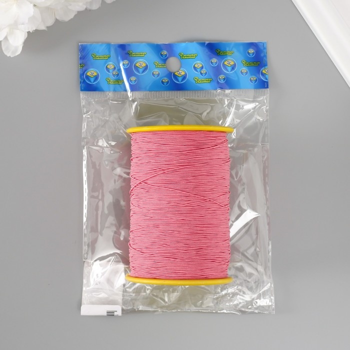 Спандекс для бисера, длина 500 м, цв. розовый Спандекс для бисера, длина 500 м, цв. розовый