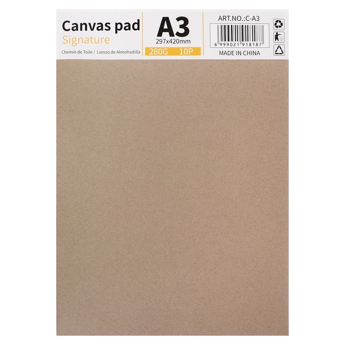 Альбом для рисования, холсты грунтованные, А3, 10 листов, плотность 280г/м,для акрила и масла Альбом для рисования, холсты грунтованные, А3, 10 листов, плотность 280г/м,для акрила и масла