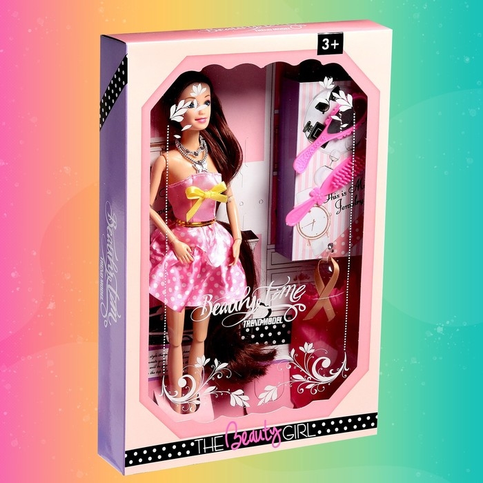 Кукла-модель шарнирная «Лейла» с набором платьев и аксессуарами, МИКС Кукла-модель шарнирная «Лейла» с набором платьев и аксессуарами, МИКС