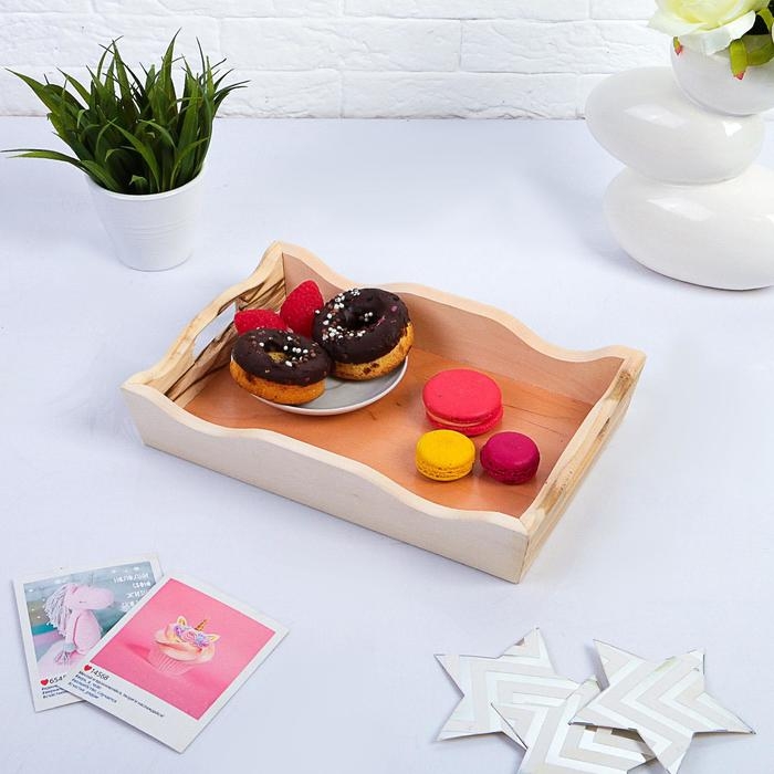 Поднос деревянный для завтрака волна №1, МАССИВ, 30х20х5,5см Поднос деревянный для завтрака волна №1, МАССИВ, 30х20х5,5см