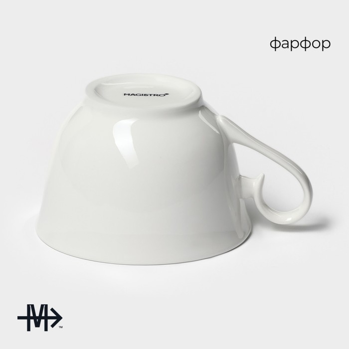 Кружка фарфоровая Magistro «Сюита», 250 мл, цвет белый Кружка фарфоровая Magistro «Сюита», 250 мл, цвет белый