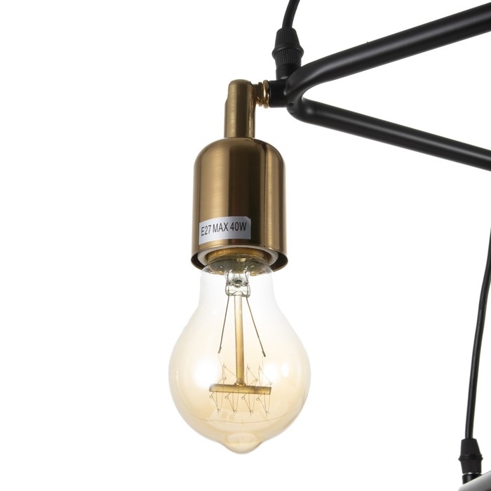 Люстра "Техно" 6хЕ27 черный 65х65х100 см BayerLux