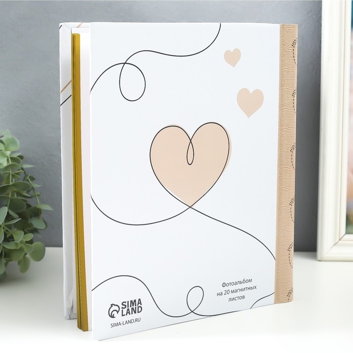 Фотоальбом магнитный 20 листов  Фотоальбом магнитный 20 листов "Мама и малыш" 29х24х2 см