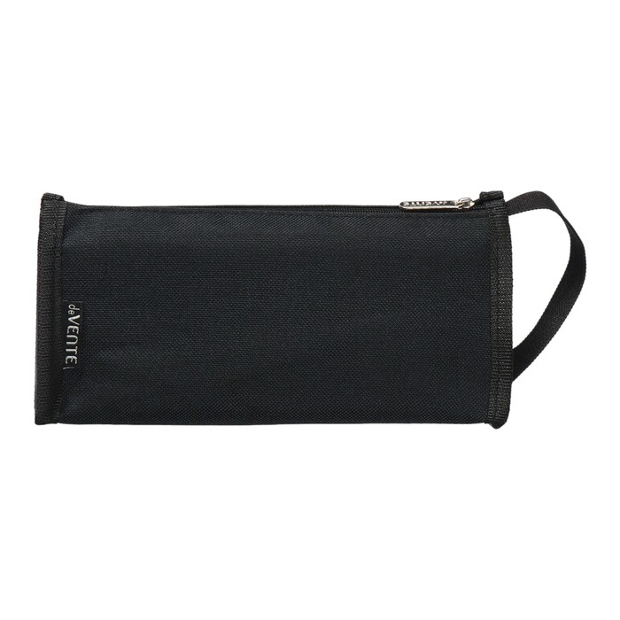 Пенал мягкий, 1 отделение, 100 х 210 х 75 мм, объёмный, deVENTE deVENTE TOTAL BLACK, с ручкой Пенал мягкий, 1 отделение, 100 х 210 х 75 мм, объёмный, deVENTE deVENTE TOTAL BLACK, с ручкой