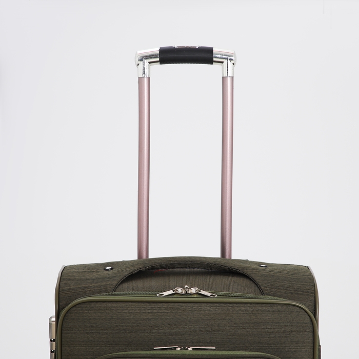 Чемодан средний 52 л (M), отдел на молнии, кодовый замок, с расширением, цвет хаки Чемодан средний 52 л (M), отдел на молнии, кодовый замок, с расширением, цвет хаки