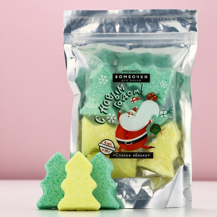 Подарочный набор косметики «С Новым Годом!», бомбочки для ванны, 6 х 30 г, ЧИСТОЕ СЧАСТЬЕ Подарочный набор косметики «С Новым Годом!», бомбочки для ванны, 6 х 30 г, ЧИСТОЕ СЧАСТЬЕ