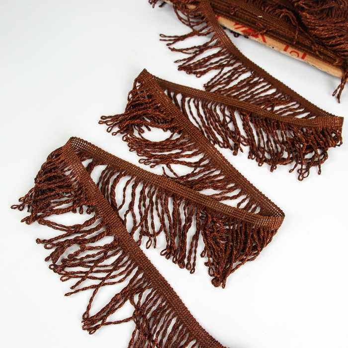 Бахрома коричневая 8 см шириной намотка по 20м Бахрома коричневая 8 см шириной намотка по 20м