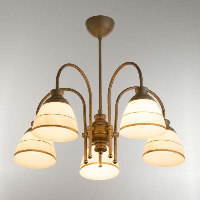 Люстра Люстра "Дэфия" 5хЕ27 40Вт золото 57х57х40 см BayerLux