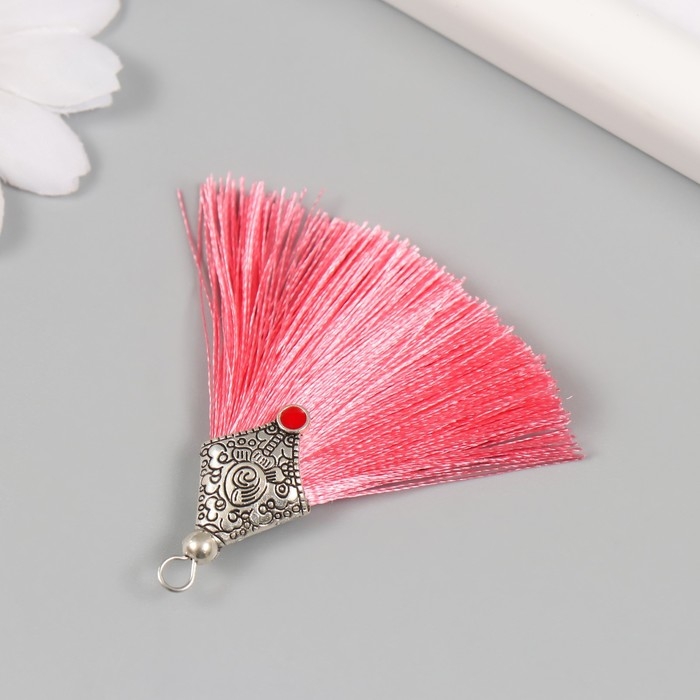 Декор для творчества текстиль Декор для творчества текстиль "Кисть Восток" коралл набор 2 шт 1,6х4,5 см