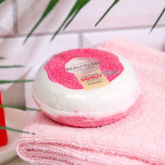 Бомбочка для ванны Donut Бомбочка для ванны Donut "Клубника", 160 г