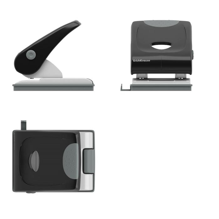 Дырокол ErichKrause Elegance, до 40 листов, диаметр прокола 5.5 мм, расстояние между проколами 80 мм, черный Дырокол ErichKrause Elegance, до 40 листов, диаметр прокола 5.5 мм, расстояние между проколами 80 мм, черный