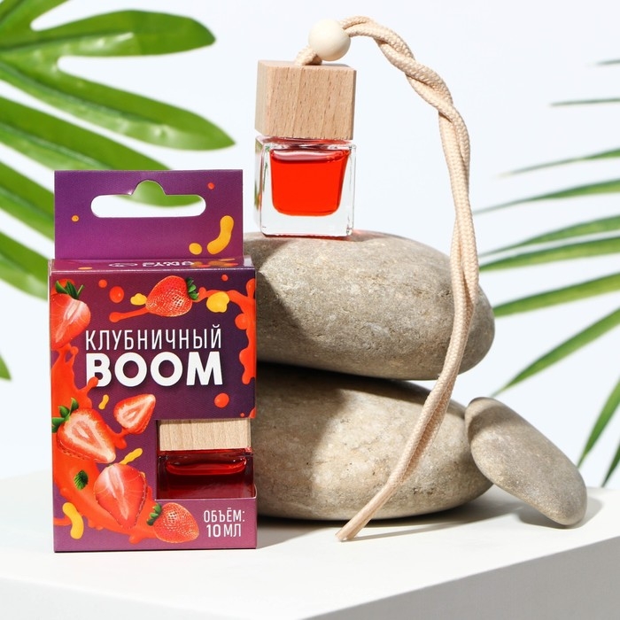 Ароматизатор подвесной в бутылочке размер XXL Ароматизатор подвесной в бутылочке размер XXL "Клубничный boom", 10мл