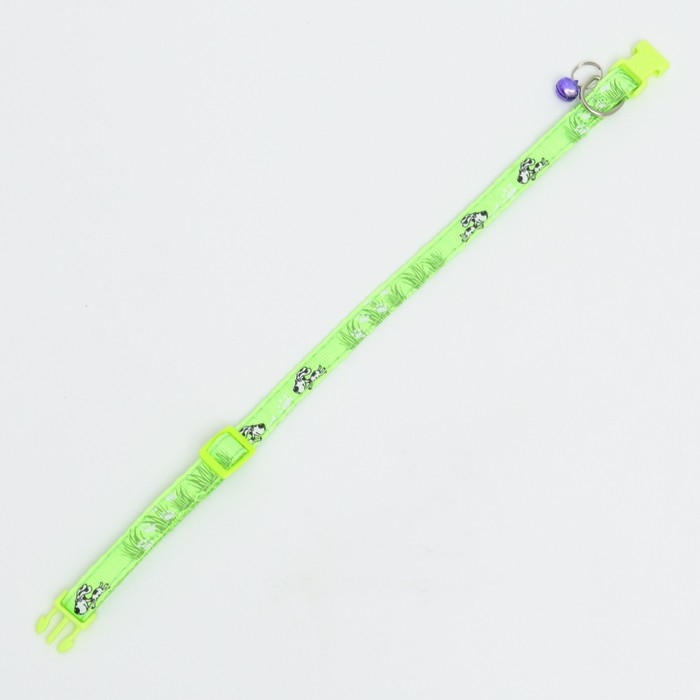 Ошейник Ошейник "Лето" с бубенчиком, 30 х 1 см, капрон, салатовый