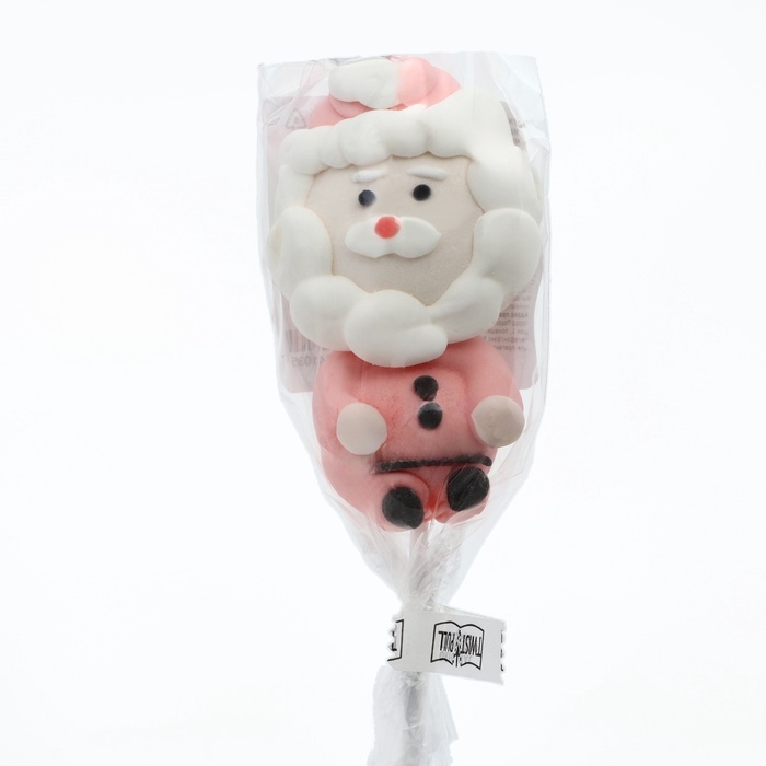 Маршмэллоу на палочке Маршмэллоу на палочке "Дед мороз", 20 г