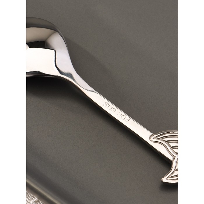 Ложка десертная из нержавеющей стали Magistro &laquo;Русалочка&raquo;, длина 16 см, цвет серебряный