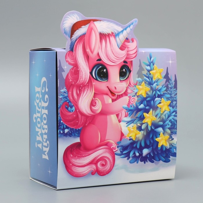 Подарочная коробка новогодняя складная «Верь в мечту», 15 х 15 х 8 см, Новый год Подарочная коробка новогодняя складная «Верь в мечту», 15 х 15 х 8 см, Новый год