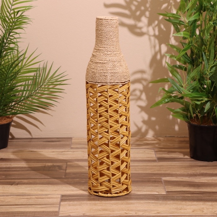 Ваза плетёная, напольная 16х16х60 см МИКС Ваза плетёная, напольная 16х16х60 см МИКС