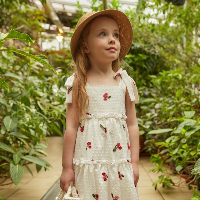 Сарафан для девочки MINAKU, цвет белый, рост 104 см Сарафан для девочки MINAKU, цвет белый, рост 104 см