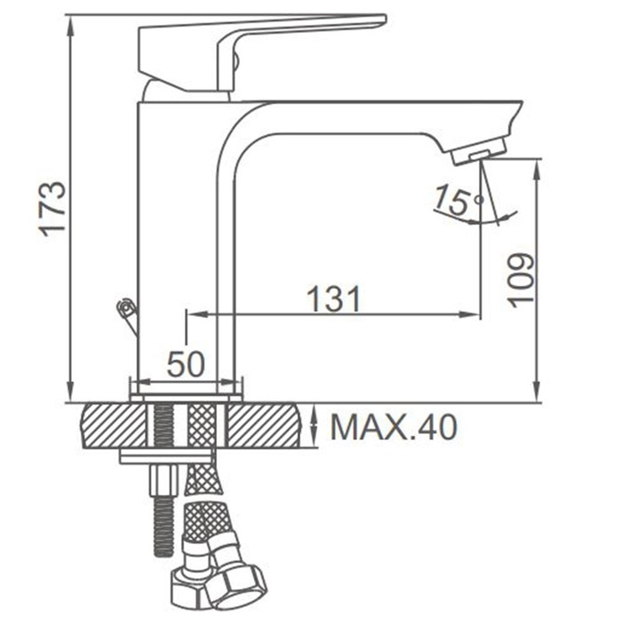 Смеситель для раковины Accoona A90126AW, однорычажный, длина излива 131 мм, золото Смеситель для раковины Accoona A90126AW, однорычажный, длина излива 131 мм, золото