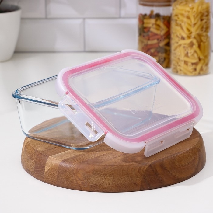 Контейнер прямоугольный с крышкой Borcam, стеклянный, 1800 мл Контейнер прямоугольный с крышкой Borcam, стеклянный, 1800 мл