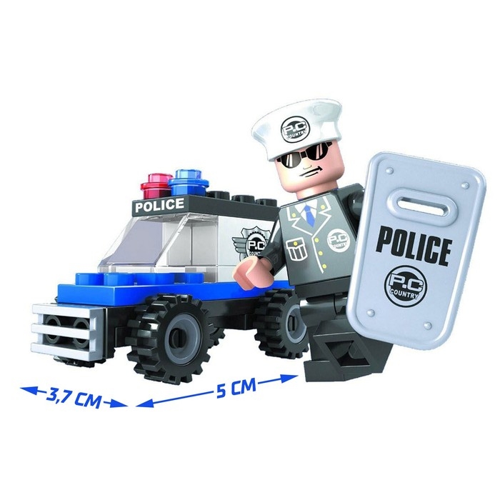 Конструктор «Полицейский джип», 33 детали Конструктор «Полицейский джип», 33 детали