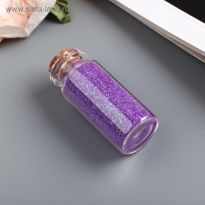Глиттер в баночке с пробкой Глиттер в баночке с пробкой "Яркие хлопья" (набор 6 шт) МИКС 7 гр=1 бут. 13х5 см
