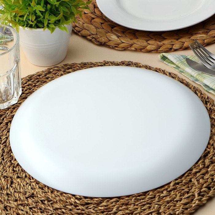 Тарелка обеденная Luminarc Diwali, d=27 см, стеклокерамика, цвет белый Тарелка обеденная Luminarc Diwali, d=27 см, стеклокерамика, цвет белый