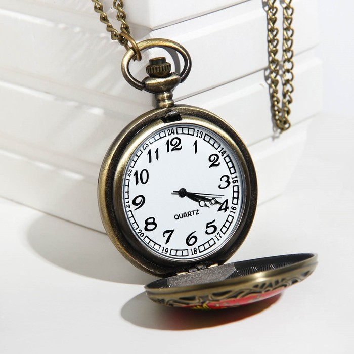 Часы карманные Часы карманные "Двуглавый орел", кварцевые, d циферблата-4 см, 5 х 4.5 см