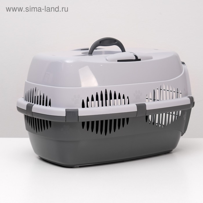 Переноска для животных до 12 кг  Переноска для животных до 12 кг "Пижон" 49х33х32см, металлическая дверь, серая