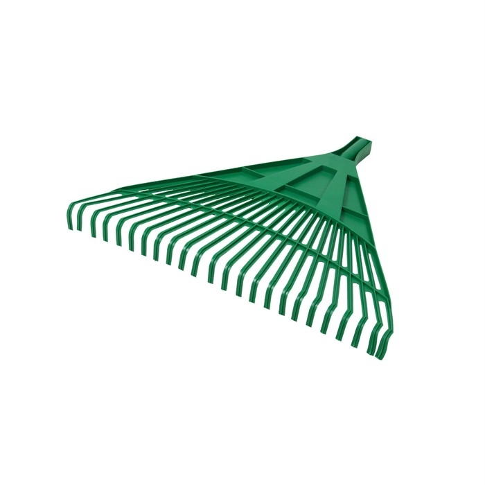 Грабли веерные, пластинчатые, 24 зубца, пластик, тулейка 25 мм, без черенка Грабли веерные, пластинчатые, 24 зубца, пластик, тулейка 25 мм, без черенка