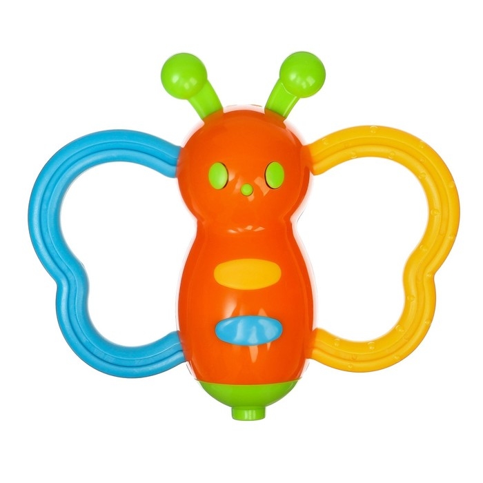 Погремушка «Бабочка - дудочка», цвет МИКС, Крошка Я Погремушка «Бабочка - дудочка», цвет МИКС, Крошка Я