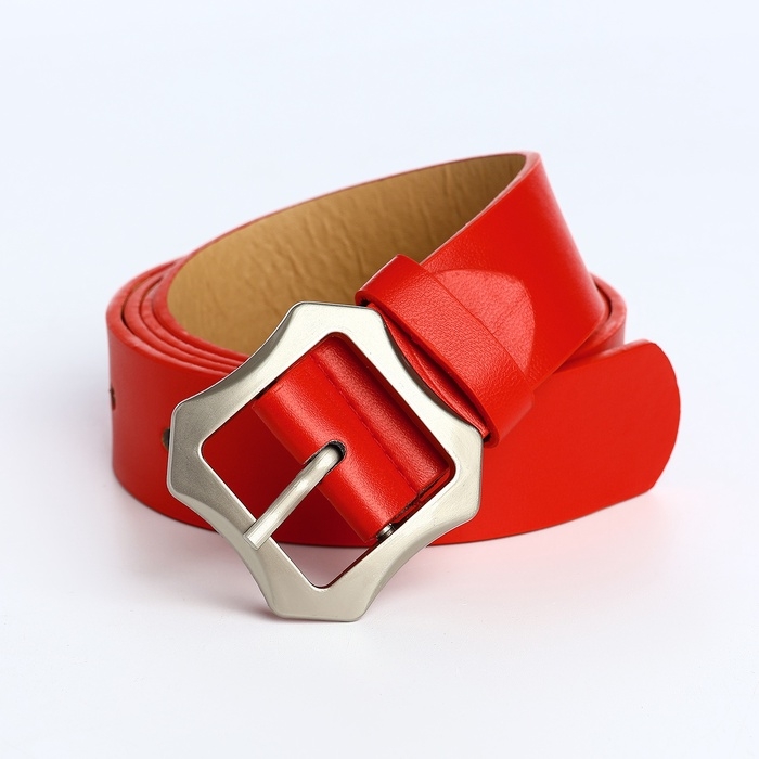 Ремень жен 04-01-02-01 Июнь6, 2,5*0,3*110 см, винт, пряжка металл мат, 1 прокол, красный Ремень жен 04-01-02-01 Июнь6, 2,5*0,3*110 см, винт, пряжка металл мат, 1 прокол, красный