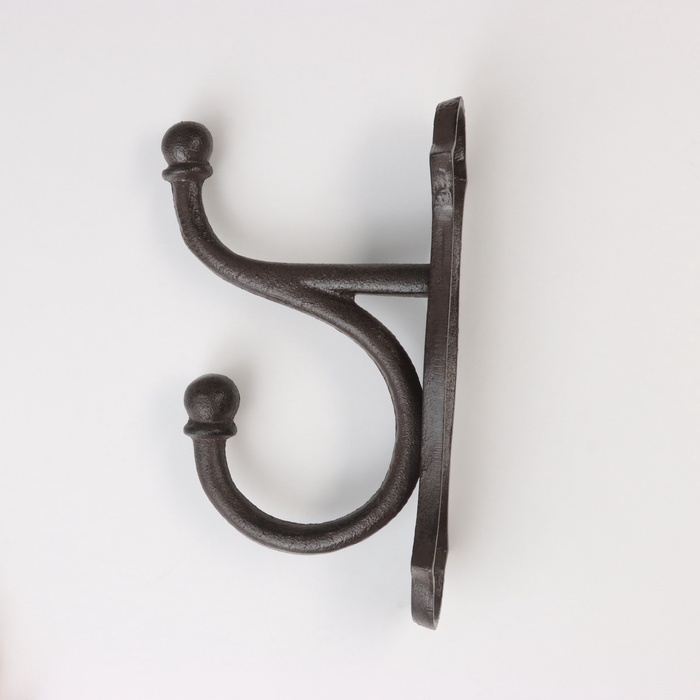 Крючок декоративный чугун "Шариковый наконечник" 15х7х27,6 см