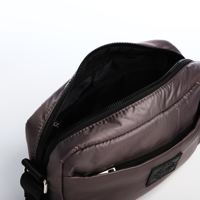 Сумка кросс-боди на молнии, цвет коричневый Сумка кросс-боди на молнии, цвет коричневый