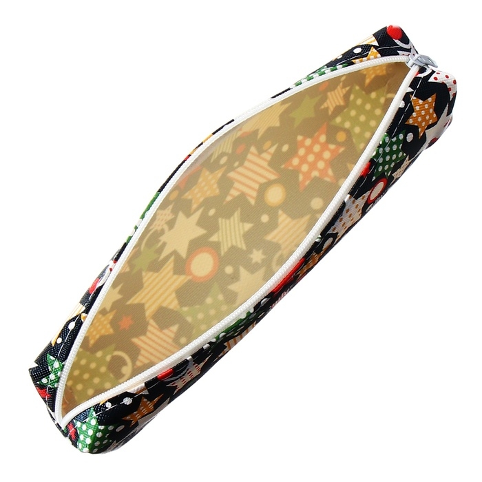 Пенал школьный на молнии Calligrata Пенал школьный на молнии Calligrata "Звезды", черный