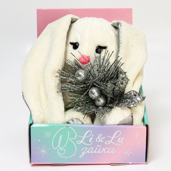 Новогодняя мягкая игрушка «Зимняя Li», заяц, 25 см, на новый год Новогодняя мягкая игрушка «Зимняя Li», заяц, 25 см, на новый год