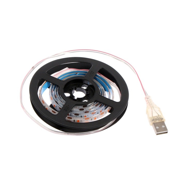 Фитолента светодиодная Luazon, 5 В, SMD5050, 1 м, IP65, 6.2 Вт, 60 LED/м, USB, мультиспектр. Фитолента светодиодная Luazon, 5 В, SMD5050, 1 м, IP65, 6.2 Вт, 60 LED/м, USB, мультиспектр.