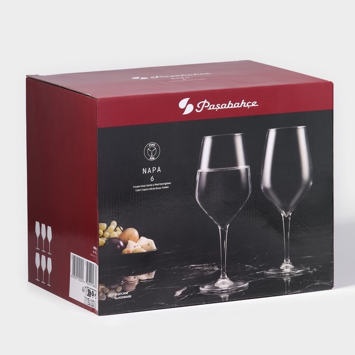 Набор стеклянных бокалов для вина «Напа», 580 мл, 6 шт Набор стеклянных бокалов для вина «Напа», 580 мл, 6 шт