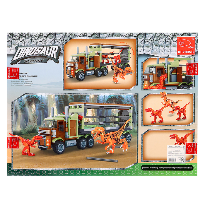 Конструктор «Диноленд. Фура для перевозки хищников», 465 деталей Конструктор «Диноленд. Фура для перевозки хищников», 465 деталей