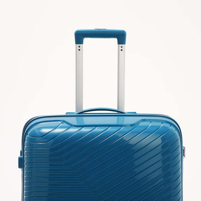 Чемодан большой 100 л (L), отдел на молнии, кодовый замок, цвет синий Чемодан большой 100 л (L), отдел на молнии, кодовый замок, цвет синий