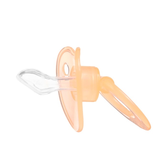 Соска-пустышка ортодонтическая, силикон, +6 мес., с колпачком, цвет персик Соска-пустышка ортодонтическая, силикон, +6 мес., с колпачком, цвет персик
